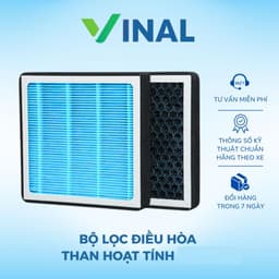 Lọc Gió Điều Hoà Ô Tô VINAL Than Hoạt Tính Cải Thiện Không Khí Xe Hơi Màng Lọc 3 Tầng Nâng Cấp 7