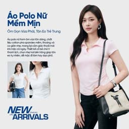 Áo thun polo nữ slimfit GENVIET JEANS cổ v cộc tay baby tee ôm vừa phải cotton thoáng mát không bai nhão 9084 5