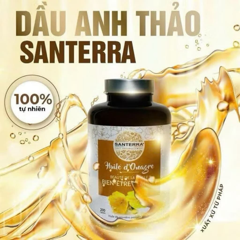 SANTERRA Hoa Anh Thảo – đẹp da, cân bằng nội tiết, giảm khô hạn, bí quyết cho phái đẹp! lọ 200 viên