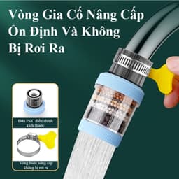 Đầu vòi lọc nước 6 lớp Đầu lọc nước gắn trực tiếp tại vòi xoay 360 linh hoạt lọc sạch clo cặn bẩn tạp chất 9