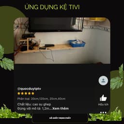 Kệ Gỗ Ghép Cao Su Chống Nước –Mặt Gỗ Dày Bo Góc An Toàn –Kệ Gia Vị, Kệ Sách, Kệ Trang Trí Treo Tường 6