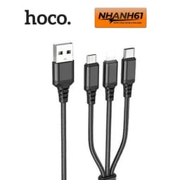 Cáp Sạc 3 Trong 1 Hoco, X76,Dài 1M, Đa Năng Tiện Lợi 1