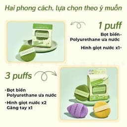 COMBO 3 MIẾNG BÔNG MÚT RỬA MẶT AMORTALS ĐỦ MÀU CAO CẤP 7