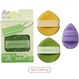 COMBO 3 MIẾNG BÔNG MÚT RỬA MẶT AMORTALS ĐỦ MÀU CAO CẤP 8