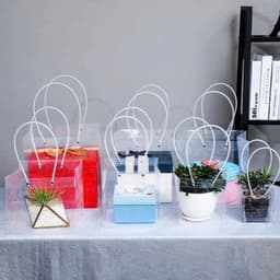 Combo 10 -Túi 20*20*20  túi vuông đựng hộp quà, túi để Bó hoa Túi nhựa, túi vuông trong suốt 5