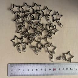 Set 5/10c Móc Khóa Treo Hình Tròn Kèm Dây Xích Kim Loại - Phụ Kiện Làm Đồ DIY, Trang Trí Balo, Chìa Khóa, Túi Xách 6