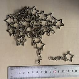 Set 5/10c Móc Khóa Treo Hình Tròn Kèm Dây Xích Kim Loại - Phụ Kiện Làm Đồ DIY, Trang Trí Balo, Chìa Khóa, Túi Xách 5
