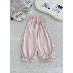 Quần Baggy Kaki Hàn Gấu Bo Nhún Lưng Chun Cách Điệu - Quần Baggy Bo Viền Chun Gấu Siêu Hot Q0003 4