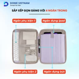 Túi Đựng iPad Chống Sốc, Chống Nước 5 Ngăn Có Quai Xách Cho Máy Tính Bảng 11/13inch Donievietnam T01 6