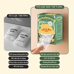 Combo 100 Túi lưới lọc rác bồn rửa chén bát  thông minh chống tắc nghẽn, có chun, tích hợp giá treo tường tiện lợi 2