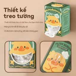 Combo 100 Túi lưới lọc rác bồn rửa chén bát  thông minh chống tắc nghẽn, có chun, tích hợp giá treo tường tiện lợi 4