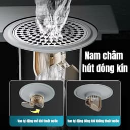 Nắp Thoát Nước Sàn Chống Mùi Hôi Chống Côn Trùng Thoát Nước Nhanh Chất Liệu Inox Bền Đẹp Dễ Lắp Đặt 3