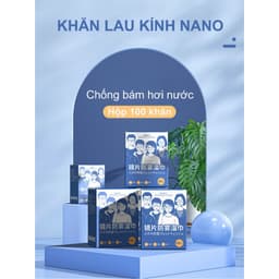Hộp 100 Khăn lau kính Nano, khăn giấy chống bám hơi nước, chống mờ sương, mồ hôi, chống nhờn 2