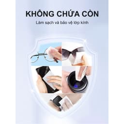 Hộp 100 Khăn lau kính Nano, khăn giấy chống bám hơi nước, chống mờ sương, mồ hôi, chống nhờn 5