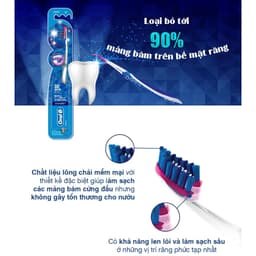 Bàn Chải Oral-B Trắng sáng 3D/ 7 Benefits Vỉ 3 Cây/ 5 Cây 5