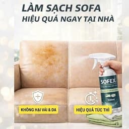 Xịt Làm Sạch Sofa, Thảm, Nội Thất Ô Tô SOFEX 650ml – Tẩy Vết Bẩn, Khử Mùi, Dùng Cho Ghế Nệm Thảm 4