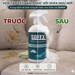 Xịt Làm Sạch Sofa, Thảm, Nội Thất Ô Tô SOFEX 650ml – Tẩy Vết Bẩn, Khử Mùi, Dùng Cho Ghế Nệm Thảm 5