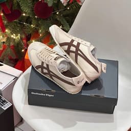 Giày sneaker cổ thấp sọc nâu da lộn dành cho nam nữ full box 2