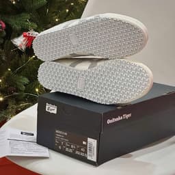 Giày sneaker cổ thấp sọc xám da lộn dành cho nam nữ full tag box 3