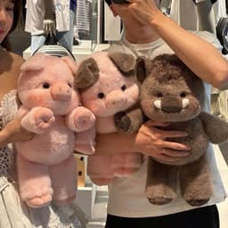 Gấu Bông Heo Chạy Bộ và Voi Biết Chạy Size 45 Cm, Mềm Mại Nhà MIU GẤU XINH 1