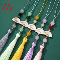 Tua Rua Bạch Phiến Gắn Quạt Cổ Trang - Phụ Kiện Treo Quạt Xếp, Quạt Tròn Họa Tiết Quạt Nhỏ Mini Cao Cấp 2
