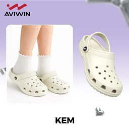 [AVILUX01] [TẶNG KÈM CHARM] Dép Sục Đúc Nam Nữ AVIWIN Chất Liệu EVA Siêu Nhẹ Êm Chân Không Mùi Cao 3cm 3