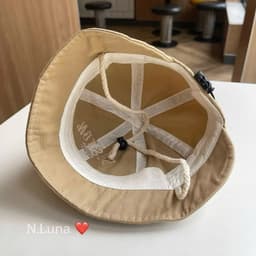 Mũ Bucket Bé Trai Gái Mũ Chống Nắng Rộng Vành Cho Bé 1-6 Tuổi Mũ Tai Bèo Trẻ Em Thêu Chữ Boston Có Dây Cài Chống Bay 5