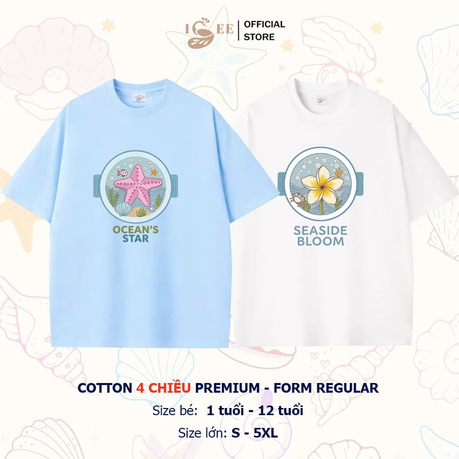 [ĐỦ SIZE 9KG - 92KG] Áo Thun Unisex, áo du lịch UNDER THE SEA áo form rộng cotton 4 chiều mềm mịn áo Local Brand ISEE VN