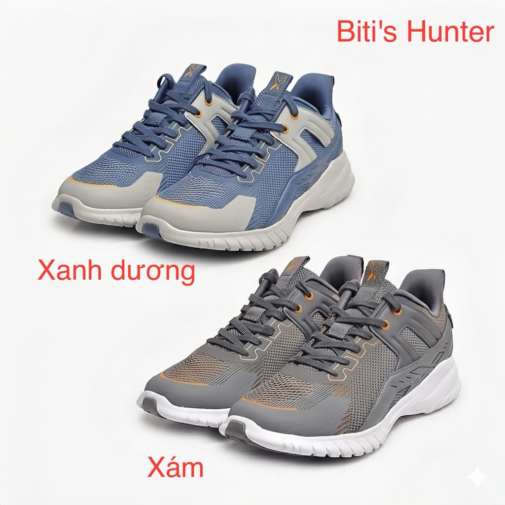 Giày thể thao nam Biti's Hunter X HSM004400 - Chất liệu IP nhẹ, chiều cao đế 5cm - Shoes, Cao Su Sneaker