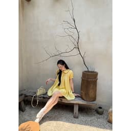 Đầm babydoll cổ sen mùa hè đi biển dễ thương cho nữ đi chơi dạo phố đi biển set đầm nữ năng động cá tính VANISA  VKQ99 4
