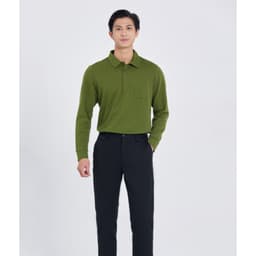 Áo polo dài tay DGC Áo có túi ngực trái, cửa tay bo phong cách trẻ trung - WAPBC06M 5