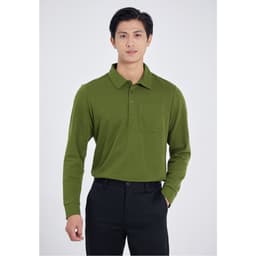 Áo polo dài tay DGC Áo có túi ngực trái, cửa tay bo phong cách trẻ trung - WAPBC06M 3