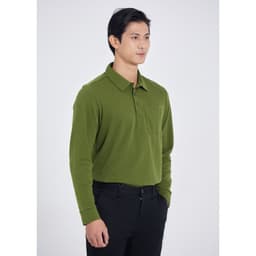 Áo polo dài tay DGC Áo có túi ngực trái, cửa tay bo phong cách trẻ trung - WAPBC06M 2