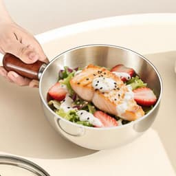 Nồi inox tay gỗ kèm nắp size 17cm, phù hợp nấu ăn, decor, tiện lợi, nhanh gọn cho mỗi gia đình, thiết kế sang trọng 7