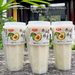 Sữa Chua Trân Châu WEIBAO Nội Địa Trung 520G, Nước Sữa Chua Kèm Thạch Thơm Ngon 4