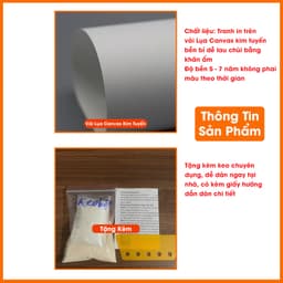 Tranh Dán Tường Bàn Thờ Trang Nghiêm Dễ Dán - Vải lụa canvas kim tuyến(Tặng keo dán hướng dẫn dán) 2
