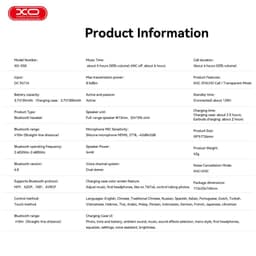 Tai Nghe Bluetooth XO Việt Nam X50 – Chống Ồn ANC, Màn Hình Cảm Ứng,Pin18H, Kháng Nước IPX4 | XO X50 7