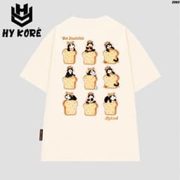Áo Thun HY KORÉ Cat Sandwich 2063 Form Rộng Localbrand Oversize Unisex Vải Cotton 75% Nam Nữ Mặc Đẹp 1