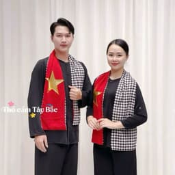 [ 2/9 ] Khăn Rằn Nam Bộ Cờ Đỏ Sao Vàng Thêu Ngôi Sao Quàng Cổ Du Lịch Biểu Diễn Văn Nghệ Vải Mềm Mịn Phụ Kiện Yêu Nước 5