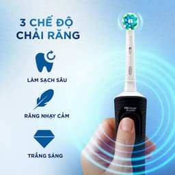 [KOL] Combo Couple 2 Bàn Chải Điện ORAL-B VITALITY Pro 3 CHẾ ĐỘ giúp làm Sạch Sâu Từng Kẽ Răng 4