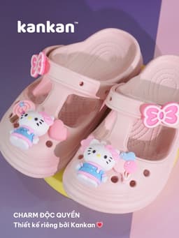Dép Sục Cho Bé Gái Kuromi KanKanStore Giày Sục Trẻ Em Melody Cinamol Kitty Gấu Dâu 4 5 6 7 8 9 10 Tuổi KA37 2