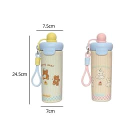 [ HÀNG LOẠI 1 ] Bình giữ nhiệt cao cấp 600ml inox 316 họa tiết gấu mèo dễ thương, chống rò rỉ, tiện lợi mang đi. 9