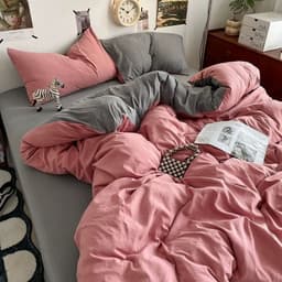 Set chăn ga đũi hàn basic 4 món mềm mịn thoáng mát co giãn 4 chiều kích thước lớn 5