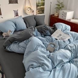 Set chăn ga đũi hàn basic 4 món mềm mịn thoáng mát co giãn 4 chiều kích thước lớn 9