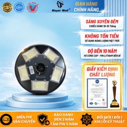Đèn UFO Năng Lượng Mặt Trời Mayor Wolf 250W Chính Hãng Bảo Hành 2 Năm 1