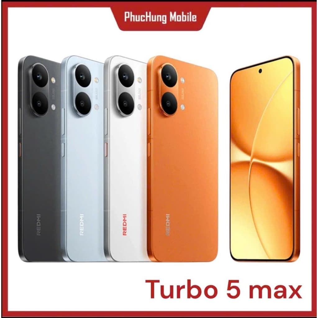 Điện thoại Redmi Turbo 5 max, Chip Dimensity 9500s, Pin 9.000 mAh, Sạc nhanh 100W