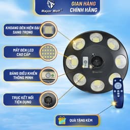 Đèn UFO Năng Lượng Mặt Trời Mayor Wolf 400W Chính Hãng Bảo Hành 2 Năm 3