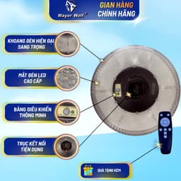 Đèn UFO Năng Lượng Mặt Trời Mayor Wolf 500W Chính Hãng Bảo Hành 2 Năm 3