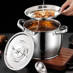 Âu Đựng Mỡ 1 - 3 Lít Inox Bền Đẹp Hũ Đựng Dầu Ăn & Niễng Đựng Gia Vị Kèm Khay Lọc Cặn Nắp Đậy Thìa 2