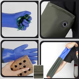 Găng tay làm cá đa năng, vệ sinh công nghệp LOMO chất liệu PVC + vải siêu bền, chống nước, chống xước, siêu dai, dày dặn 3